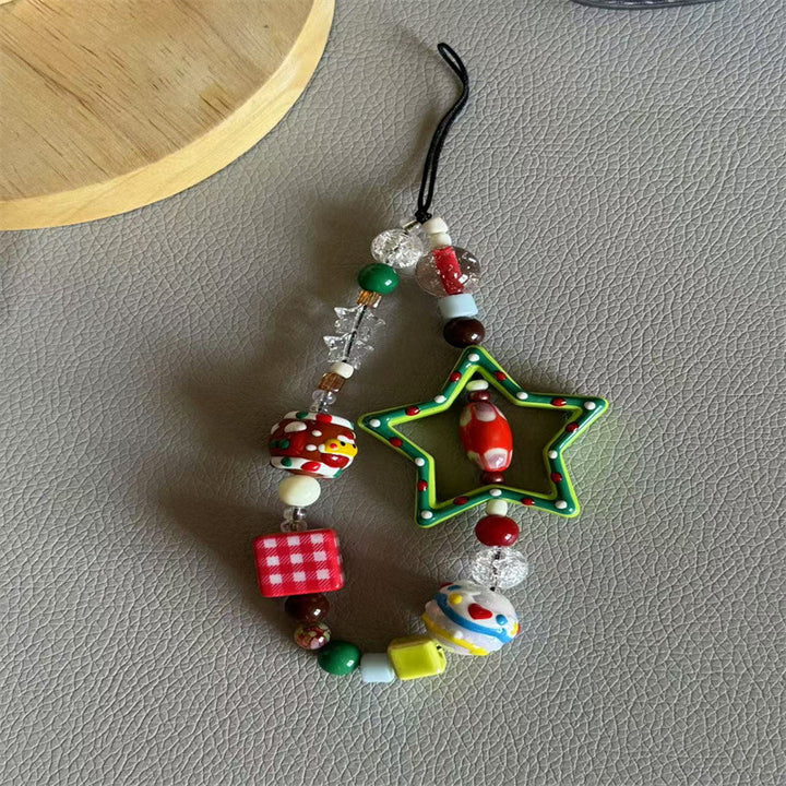 Festive Beaded Charm Handy Lanyard Karnz