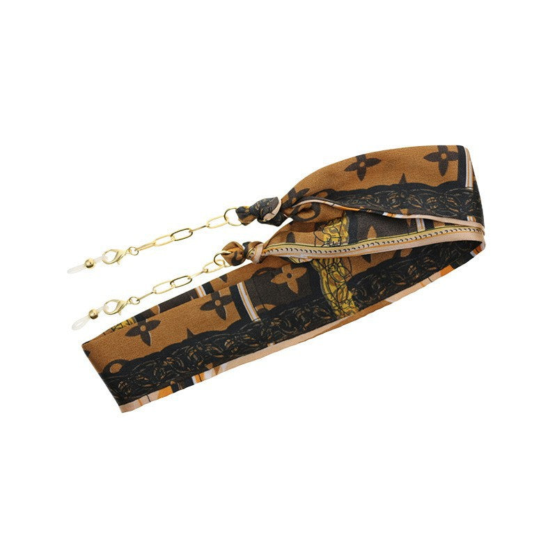 Florale Seidenbrille Kette Karnz