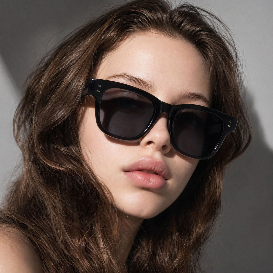 Damen quadratische Sonnenbrille mit komfortablem Sitz und stilvollem Design Karnz
