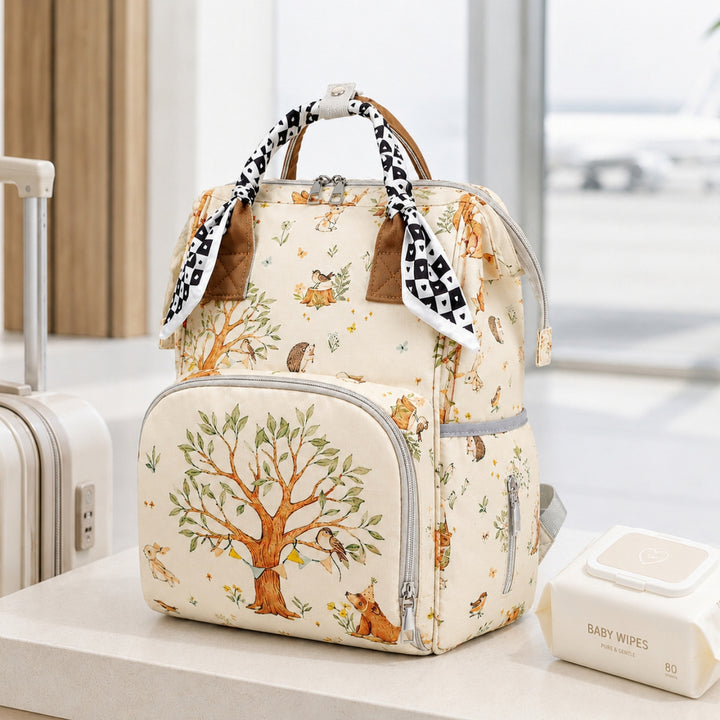 Blumenmuster Multi-Funktions-Wickelrucksack Karnz