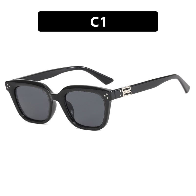 Damen modische quadratische Sonnenbrille mit stylishem Rahmen und braunen Gläsern Karnz