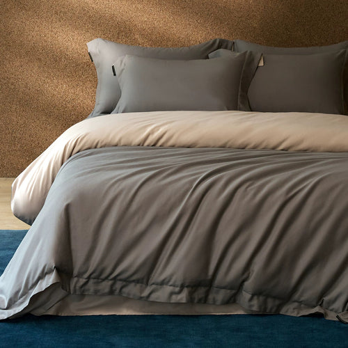 Luxuriös Wendbare Baumwollsatin Bettbezug Set