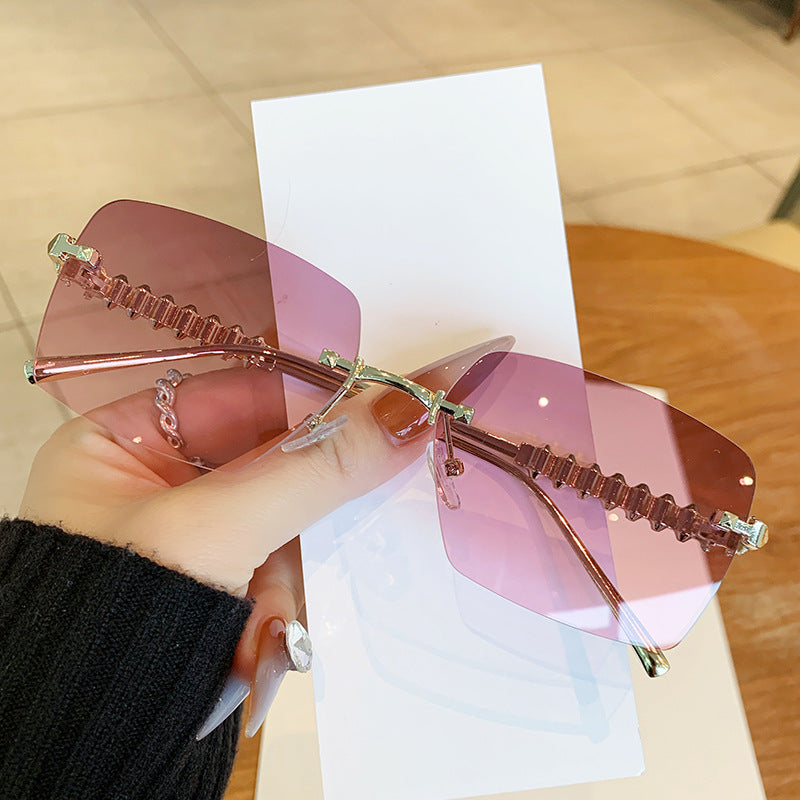 Oversized Geometric Shield Sonnenbrille Moderner Look