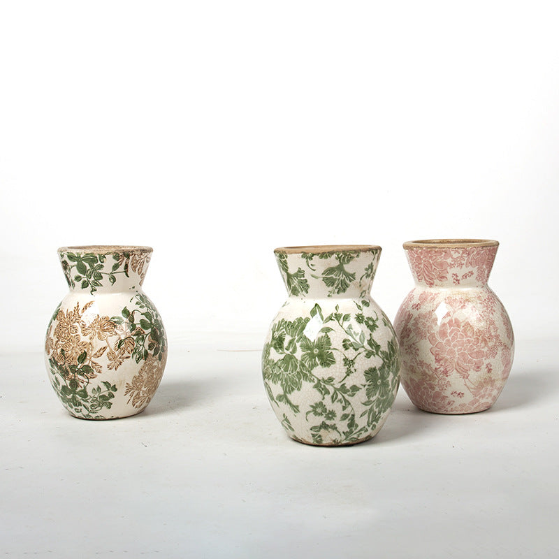 Florale Keramikvase Karnz