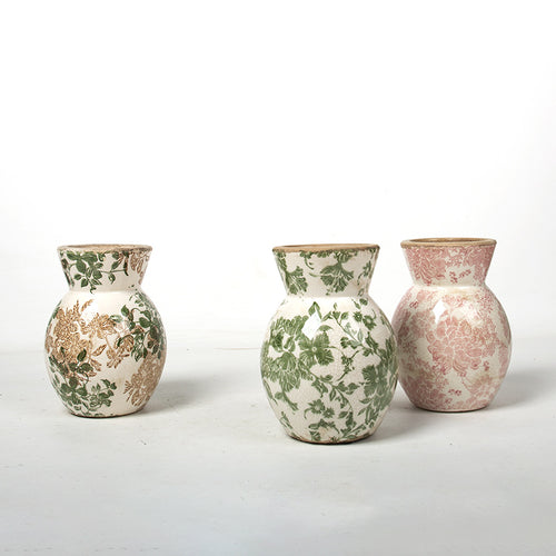 Florale Keramikvase Karnz