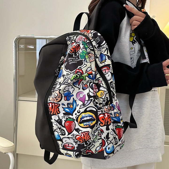 Trendy Grafikdruck Rucksack Karnz