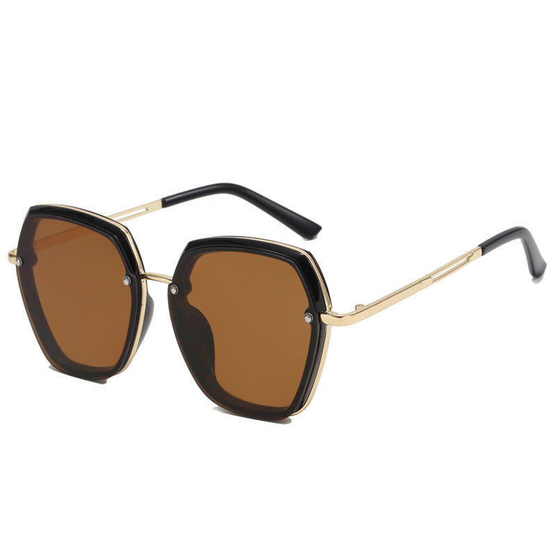 Damen Modische Sonnenbrille im trendigen Hexagon-Design Karnz
