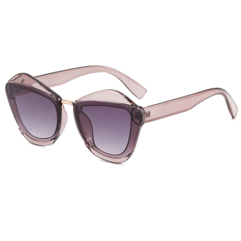 Damen auffällige Designer-Sonnenbrille mit extravagantem Rahmen Karnz