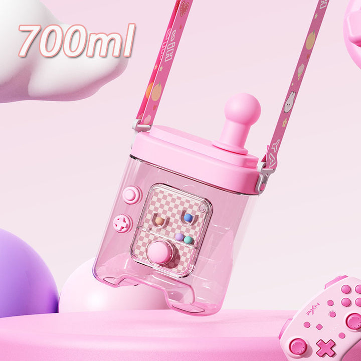 Damen kreative Wasserflasche mit abnehmbarem Schultergurt Karnz