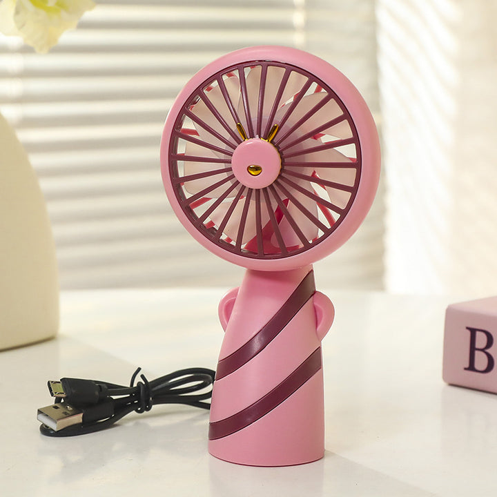 Damen Tragbarer USB Handventilator mit ergonomischem Design und integrierter LED-Beleuchtung Karnz