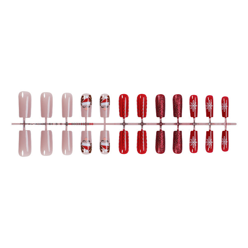 Festliches, urlaubsbezogenes Press-On-Nagelkunstset Karnz