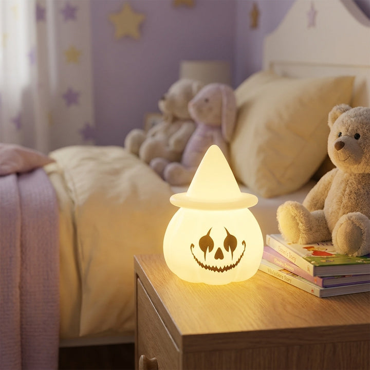 Halloween LED Kürbis-Stimmungslicht mit Hexenhut