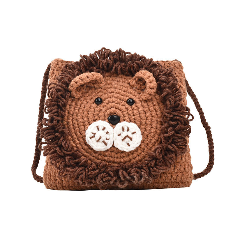 Niedliche tierische gehäkelte Schultertasche