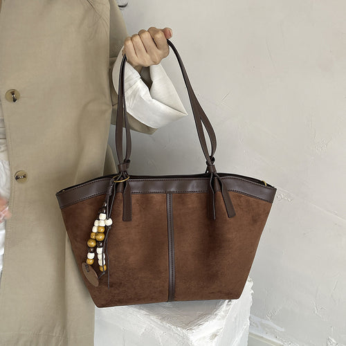 Chic Wildleder Tote-Handtasche