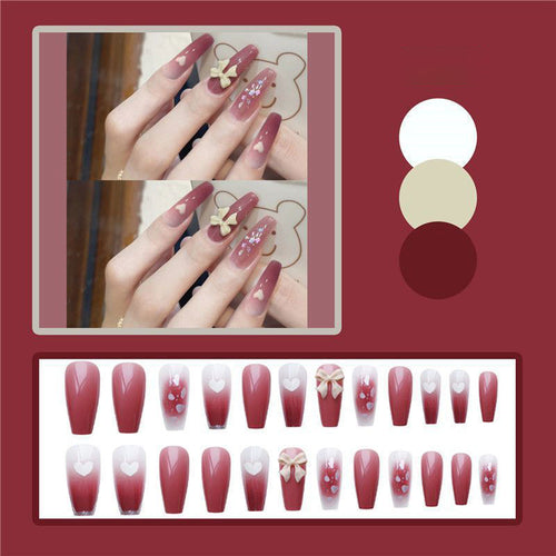 Künstlerische Blumen Press-On Nagelspitzen Karnz