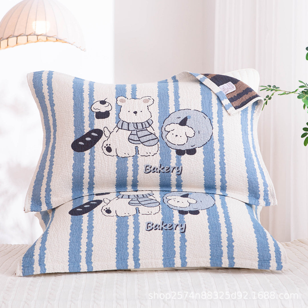Damen Kissenbezug mit filigranem Blumenmotiv Karnz