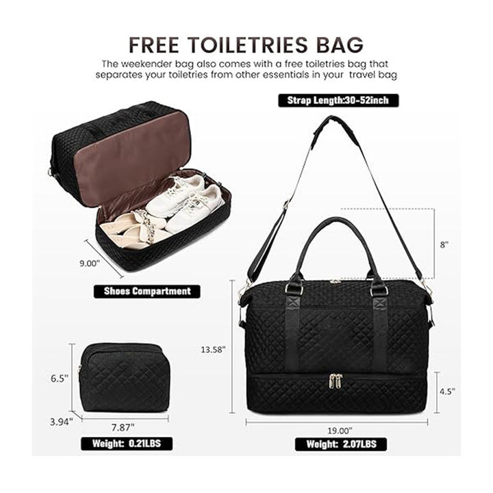 Vielseitige Gesteppten Weekender-Tasche Karnz