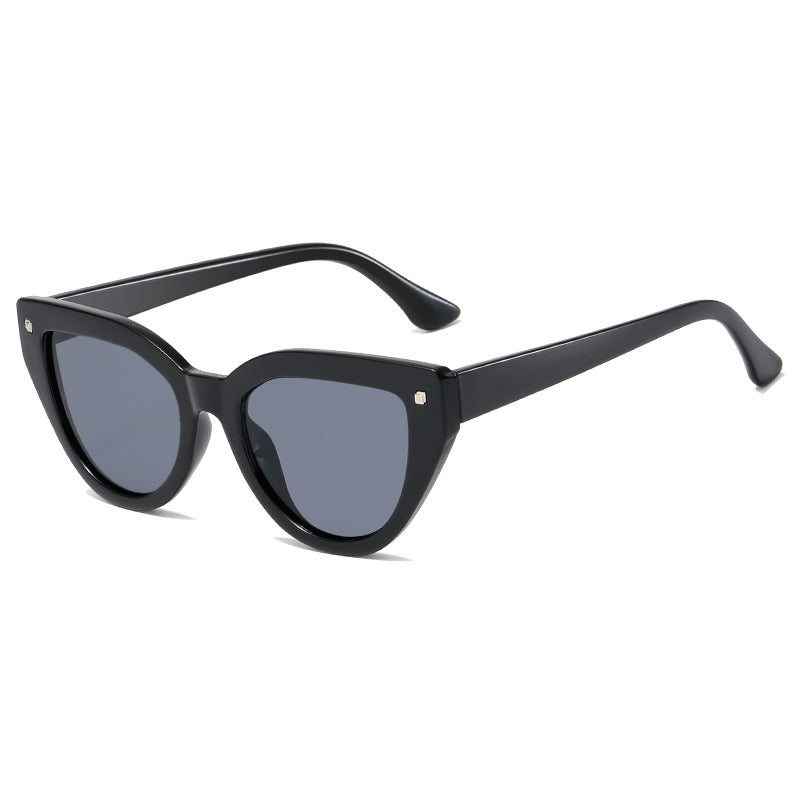 Damen Cat-Eye Sonnenbrille mit markantem Tierschrift-Muster Karnz