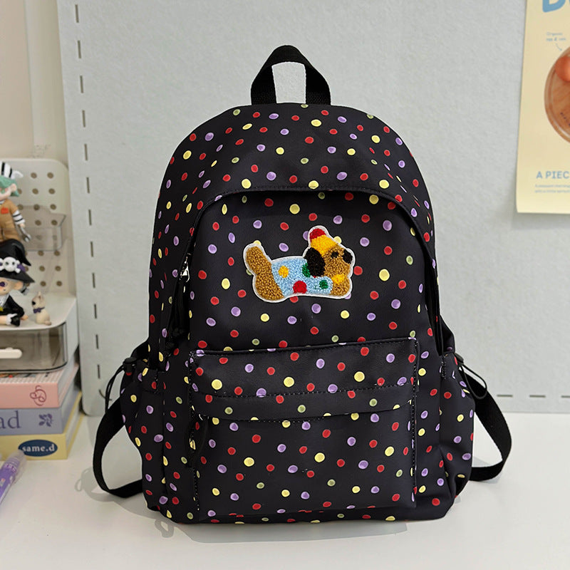 Spaßiger und verspielter Punktemuster-Rucksack