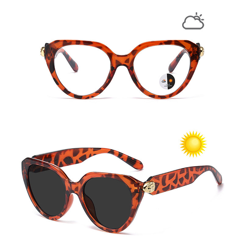 Damen Cat-Eye Sonnenbrille mit goldenen Akzenten und schützendem UV-Filter Karnz