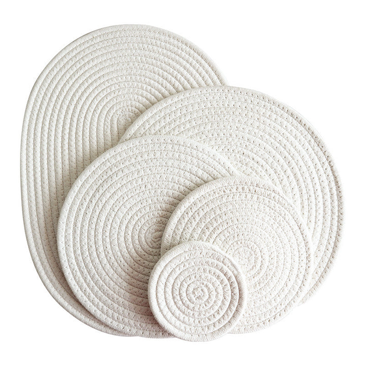Damen Runde Platzdeckchen aus hochwertigem Naturmaterial Karnz