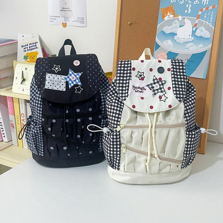 Verspielter Grafik Kordelzug Rucksack Karnz