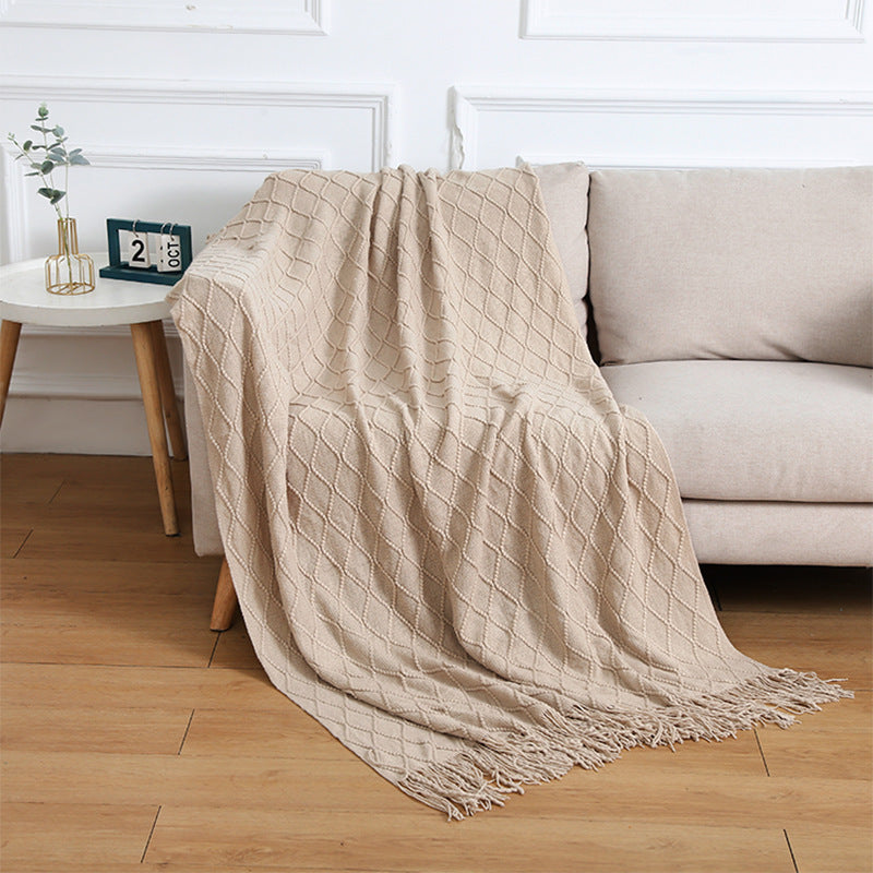 Luxuriöse Texturierte Strickdecke Karnz