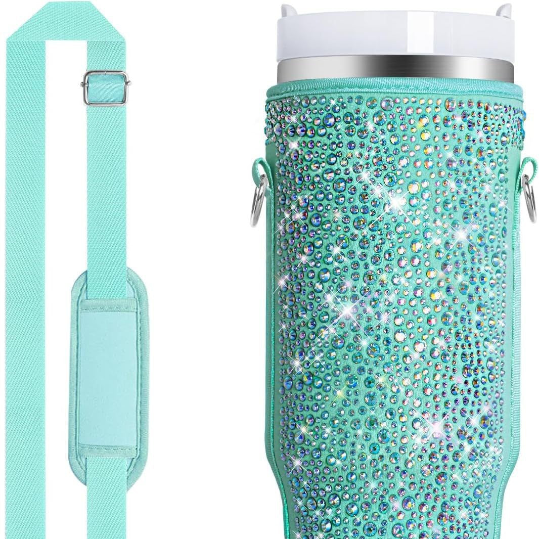 Damen Wasserflaschenhalter mit funkelnden Strasssteinen Karnz