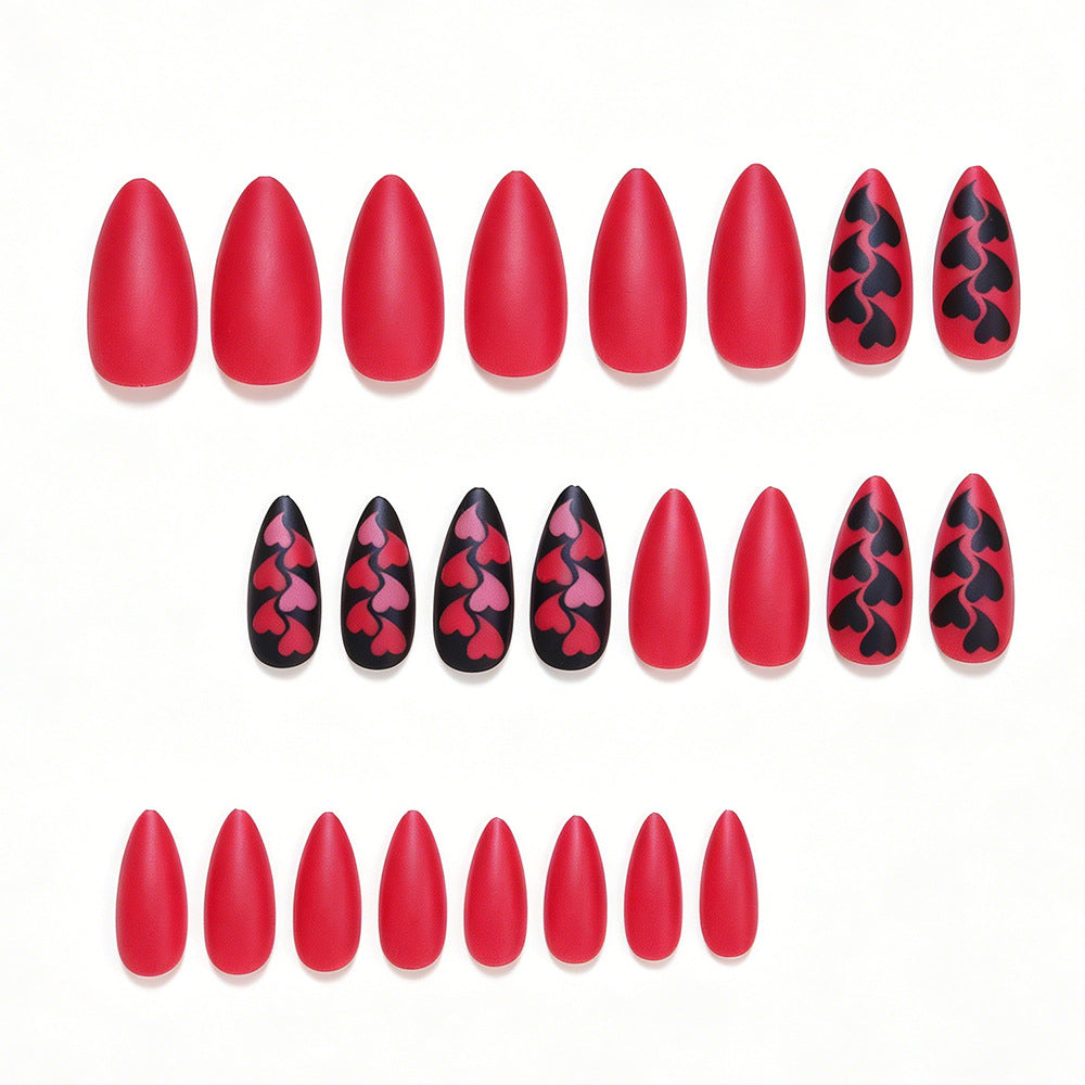 Herz Muster Nagelkunst Set Karnz