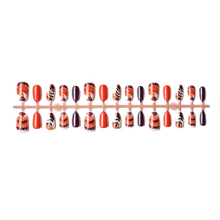 Künstlerisches Thanksgiving-Themen Press-On Nagelkunst Set