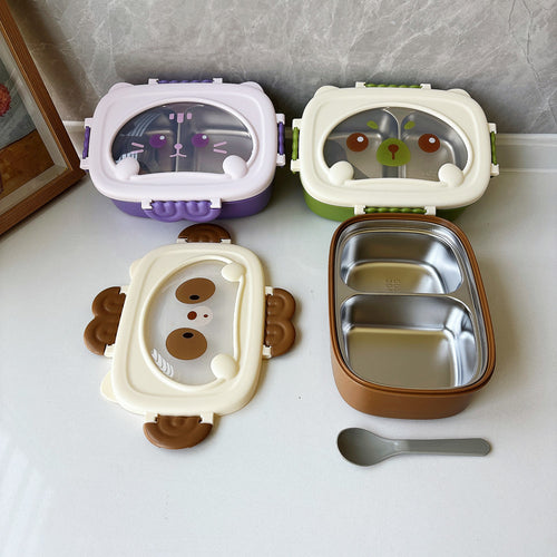 Niedlicher tierisches Bento-Mahlzeitbehälter