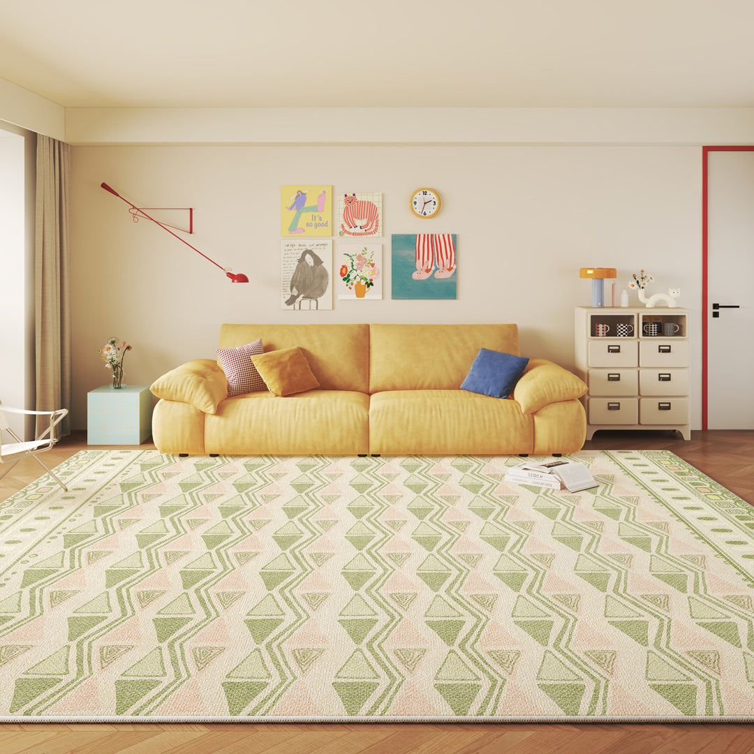 Vintage-inspirierter geometrischer Teppich Karnz