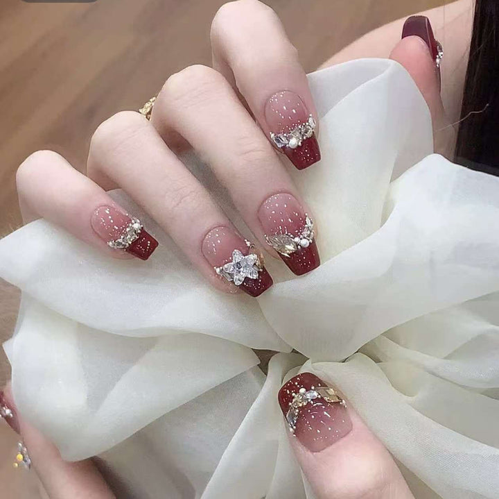 Dekorative Blumen Druck-Nägel Karnz