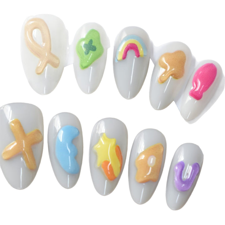 Künstlerisches Gel-Nagelkunst-Design Karnz