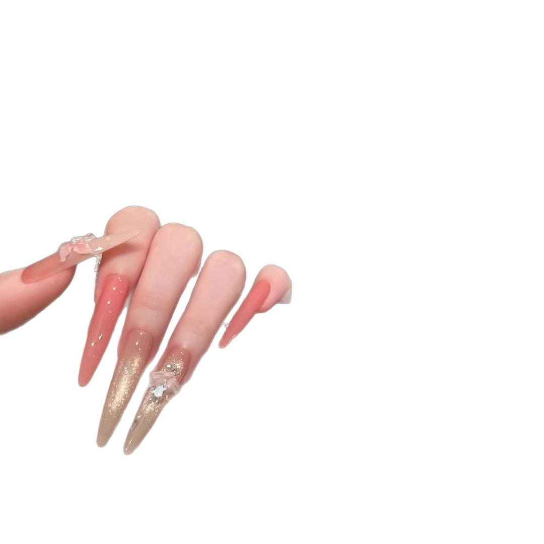 Dekorative Glitzer Stiletto Nagelverlängerungen