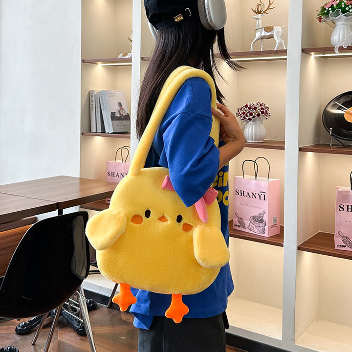 Kuschelige Plüschhandtasche Im Hühnchen-Design Karnz
