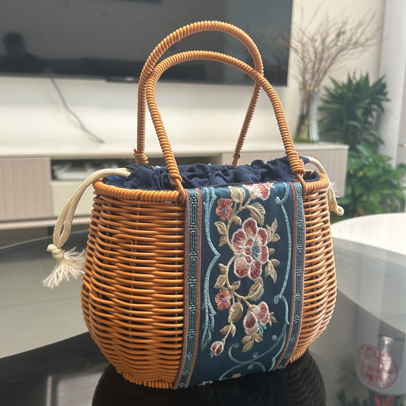 Bestickte Gewebte Handtasche Karnz