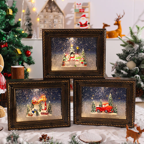 Dekoratives Weihnachtsmotiv mit Schneemännern Karnz