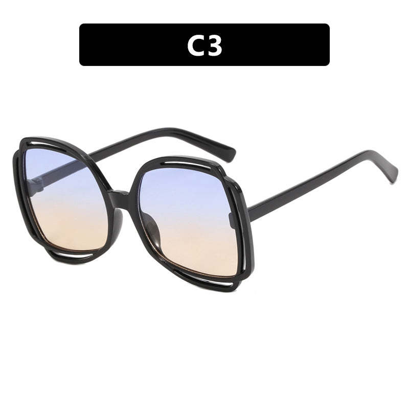 Damen oversized Sonnenbrille im modischen Retro-Design Karnz