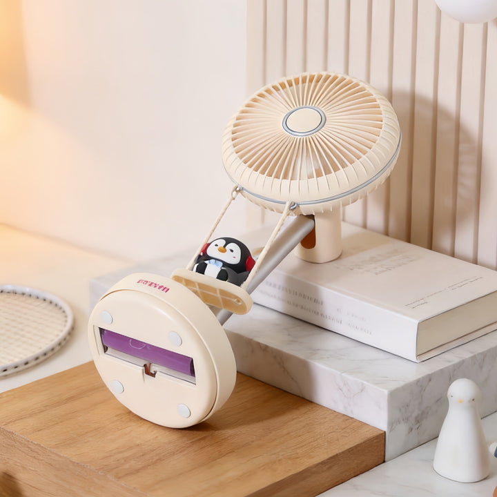 Damen Tischventilator im verspielten Pinguin-Design Karnz