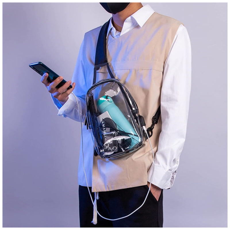 Durchsichtige Sling-Tasche mit Praktischem Mehrfachtaschen-Design Karnz