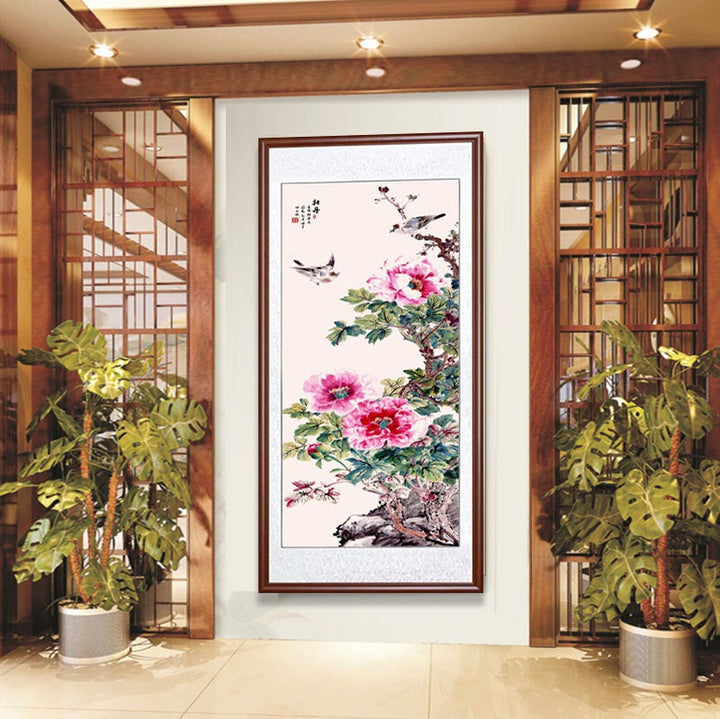 Elegante Blumen Wanddekoration Druck