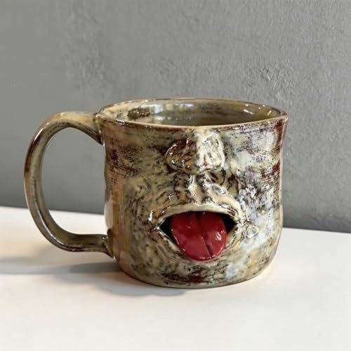 Lustige Kaffeetasse im Gesichtsdesign Karnz