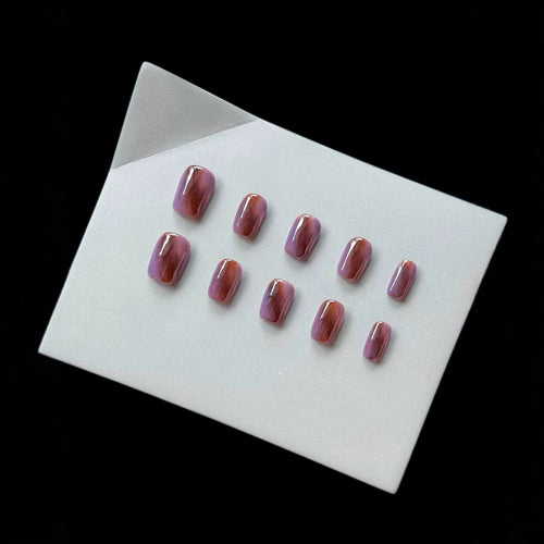 Premium Press-On Nagelkunst Set mit Marmor Design