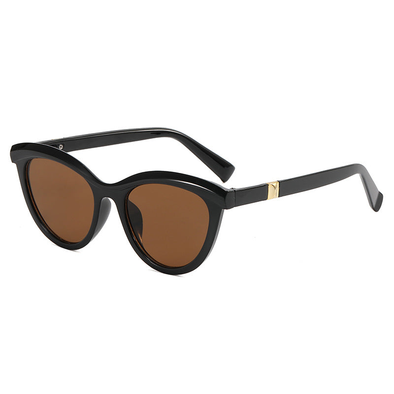 Damen elegante Cat-Eye Sonnenbrille mit stilvollem Metallrahmen Karnz