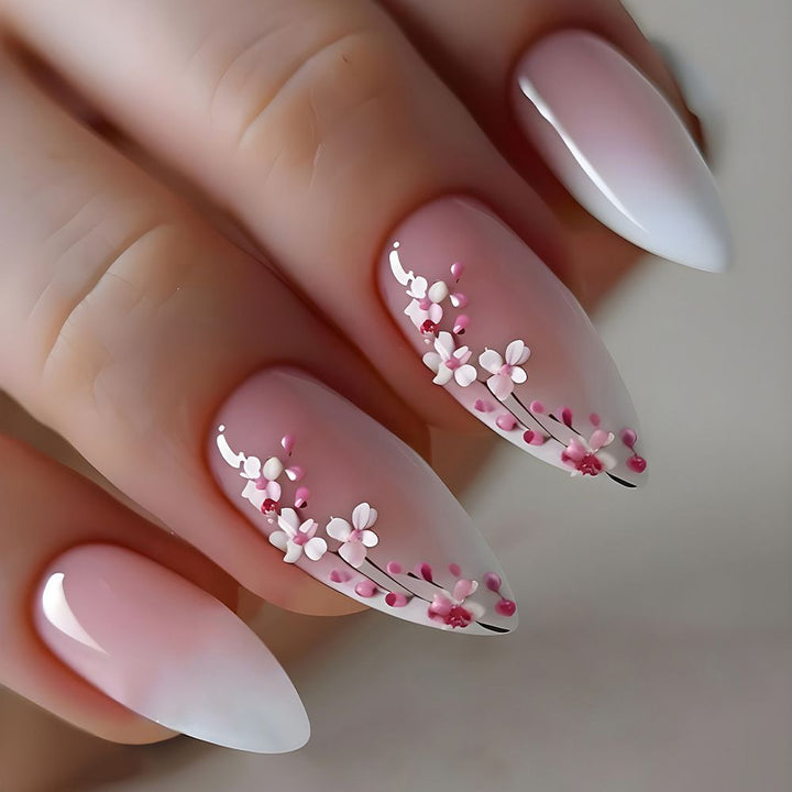 Elegante Florale Acrylnagel-Verstärkungen Karnz 1789916018