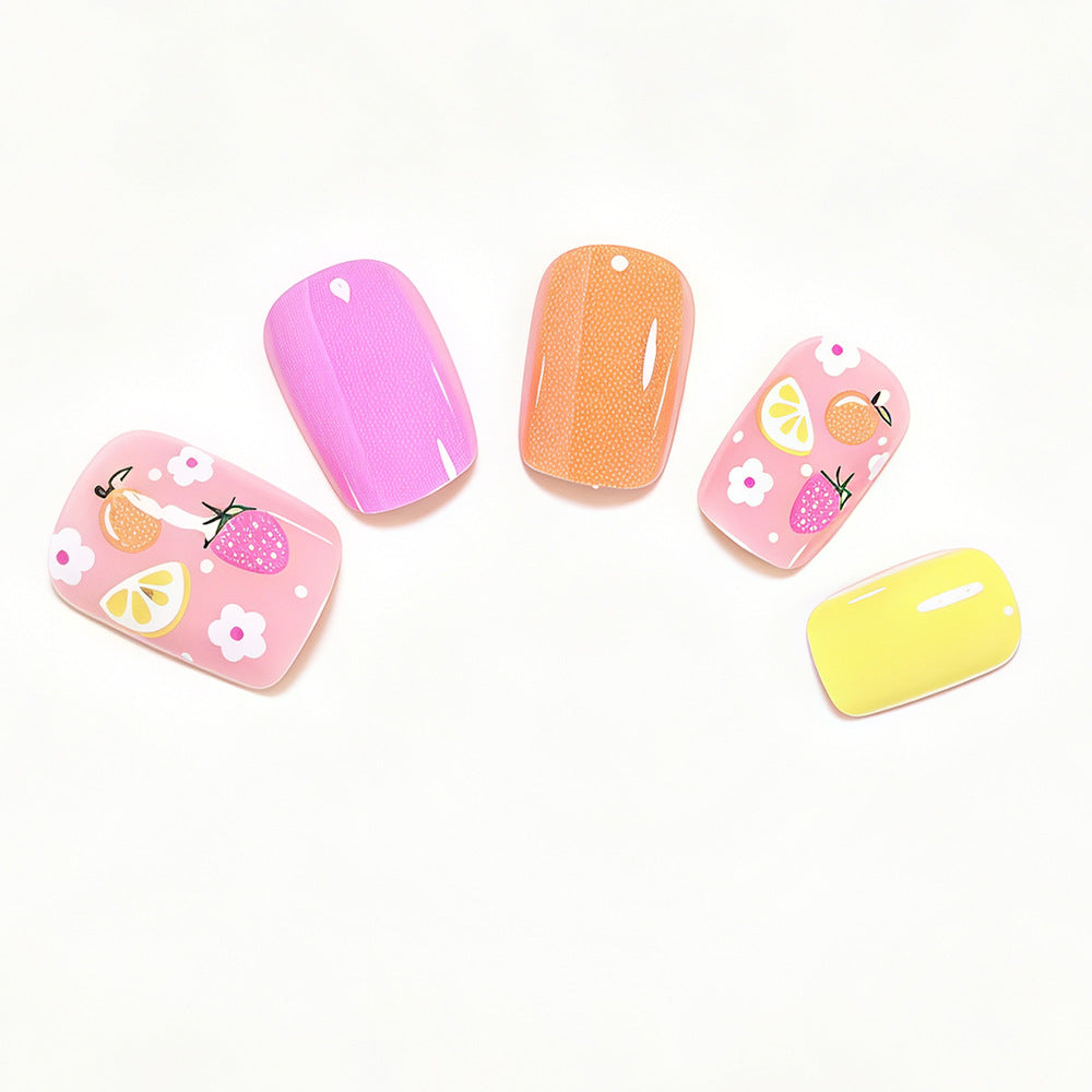 Frucht-inspiriertes Press-On Nail Art Set Karnz