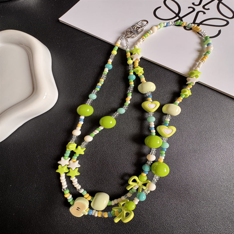 Farbenfrohes Perlen-Handyhalsband Karnz 1790135533