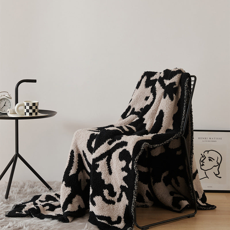 Plüsch Wendbare Sherpa Fleece Throw-Decke mit Übergröße Damaskus-Muster