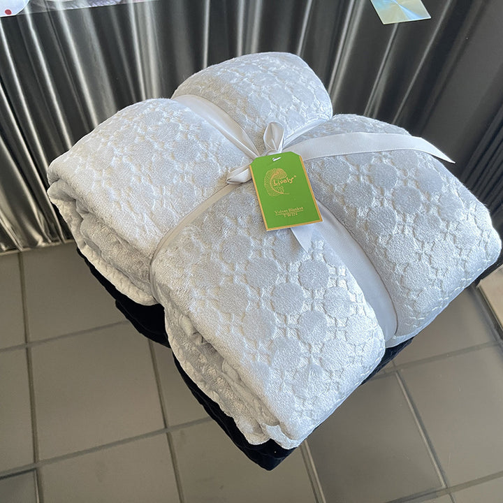 Gemütliche weiche Plüsch-Wurfdecke